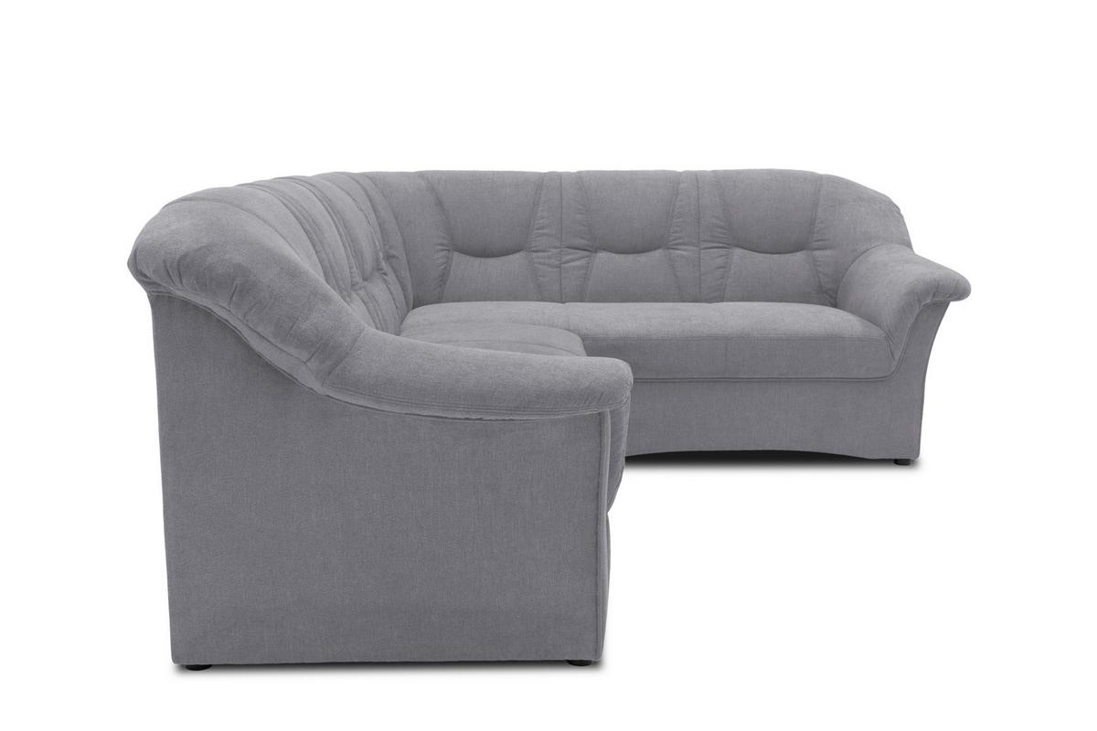 Ecksofa Sarafina Dunkelgrau S: 240x190 cm - Dunkelgrau/Schwarz, KONVENTIONELL, Textil (240/190cm) - MID.YOU