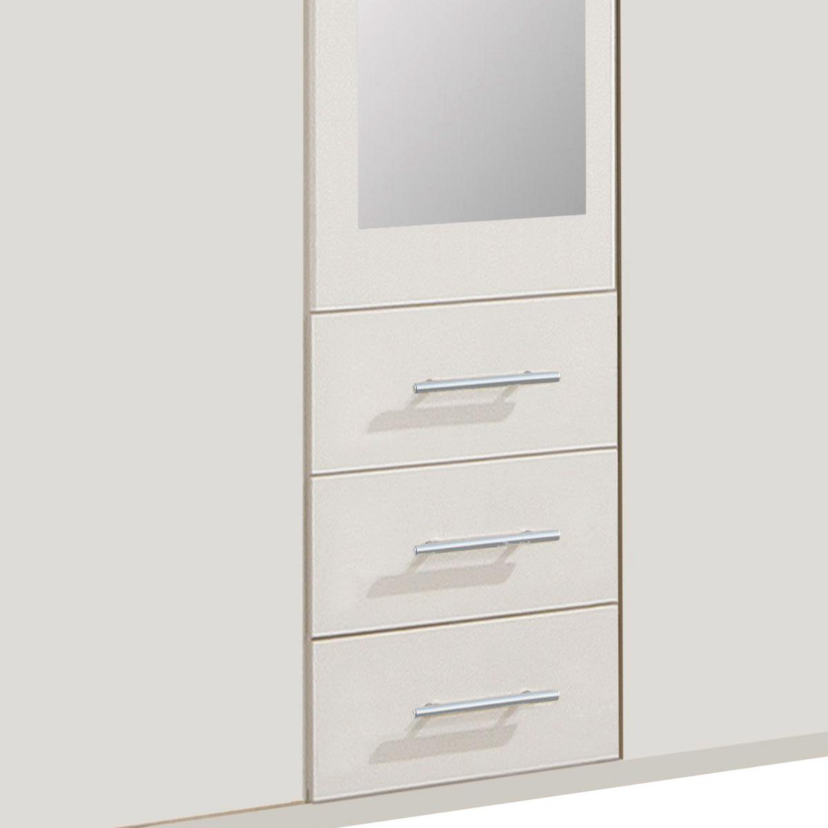 Nyílóajtó Szekrény Ben 225/210 Cm - fehér, Konventionell, faalapú anyag/Üveg (225/210/58cm) - MID.YOU