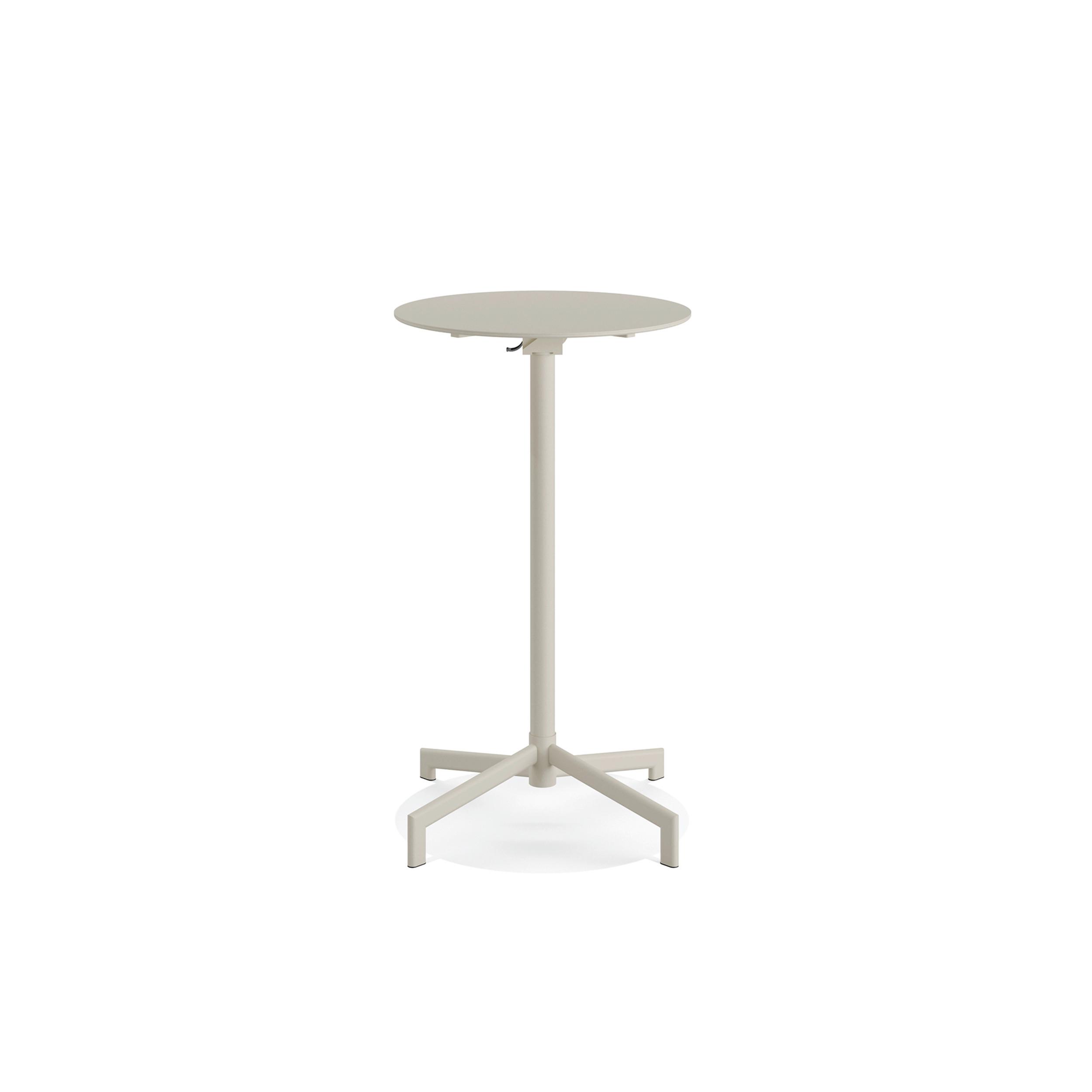 Garten-Bartisch Versa – Terrassen-/Stehtisch - Beige, Basics, Metall (60/74/102/60cm)