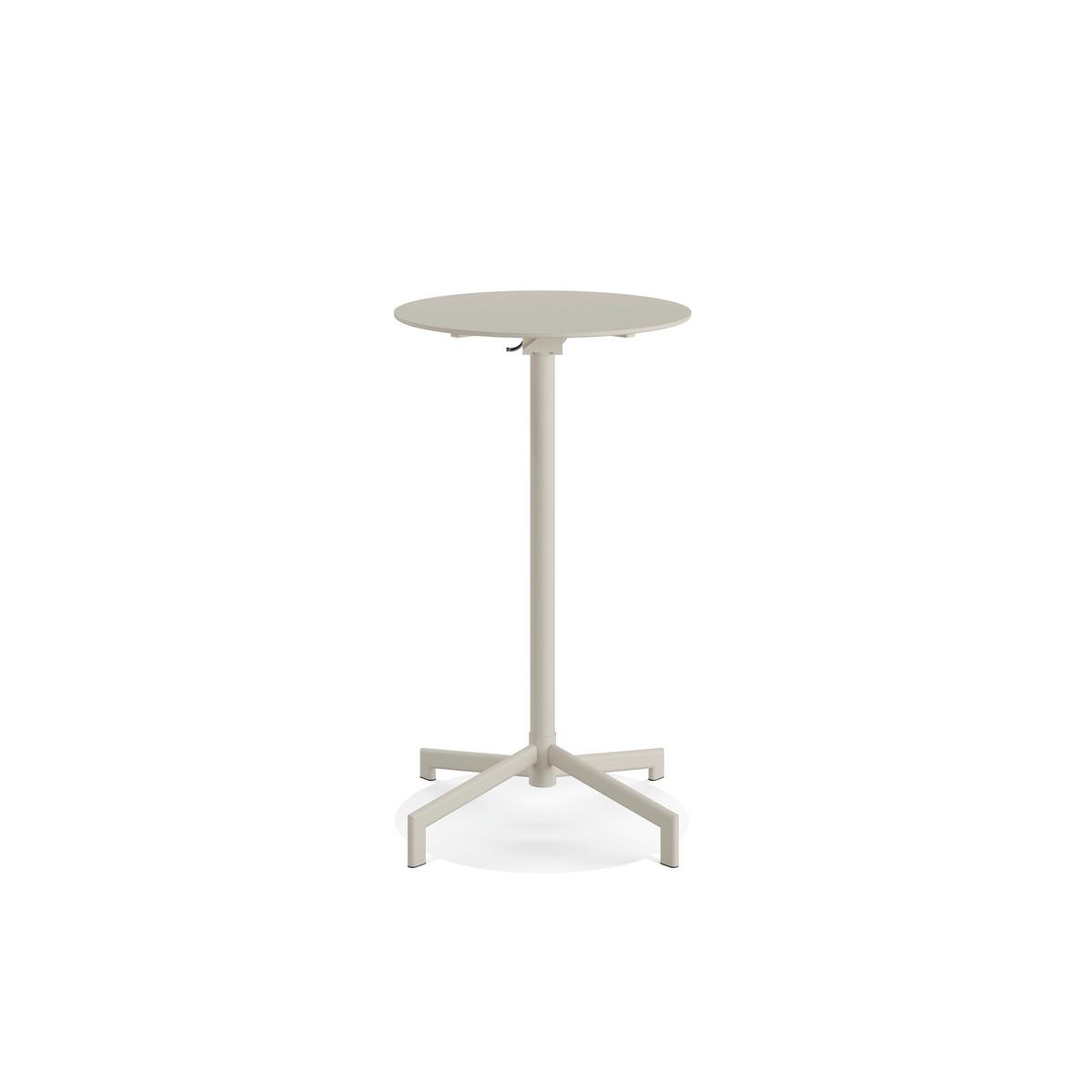 Garten-Bartisch Versa – Terrassen-/Stehtisch - Beige, Basics, Metall (60/74/102/60cm)