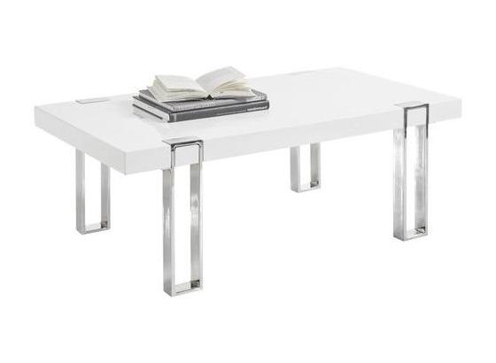 Couchtisch Austin B: 110 cm Weiß - Silberfarben/Weiß, Design, Holzwerkstoff/Metall (110/40/60cm) - Livetastic Couchtisch Austin B: 110 cm Weiß - Silberfarben/Weiß, Design, Holzwerkstoff/Metall (110/40/60cm) - Livetastic