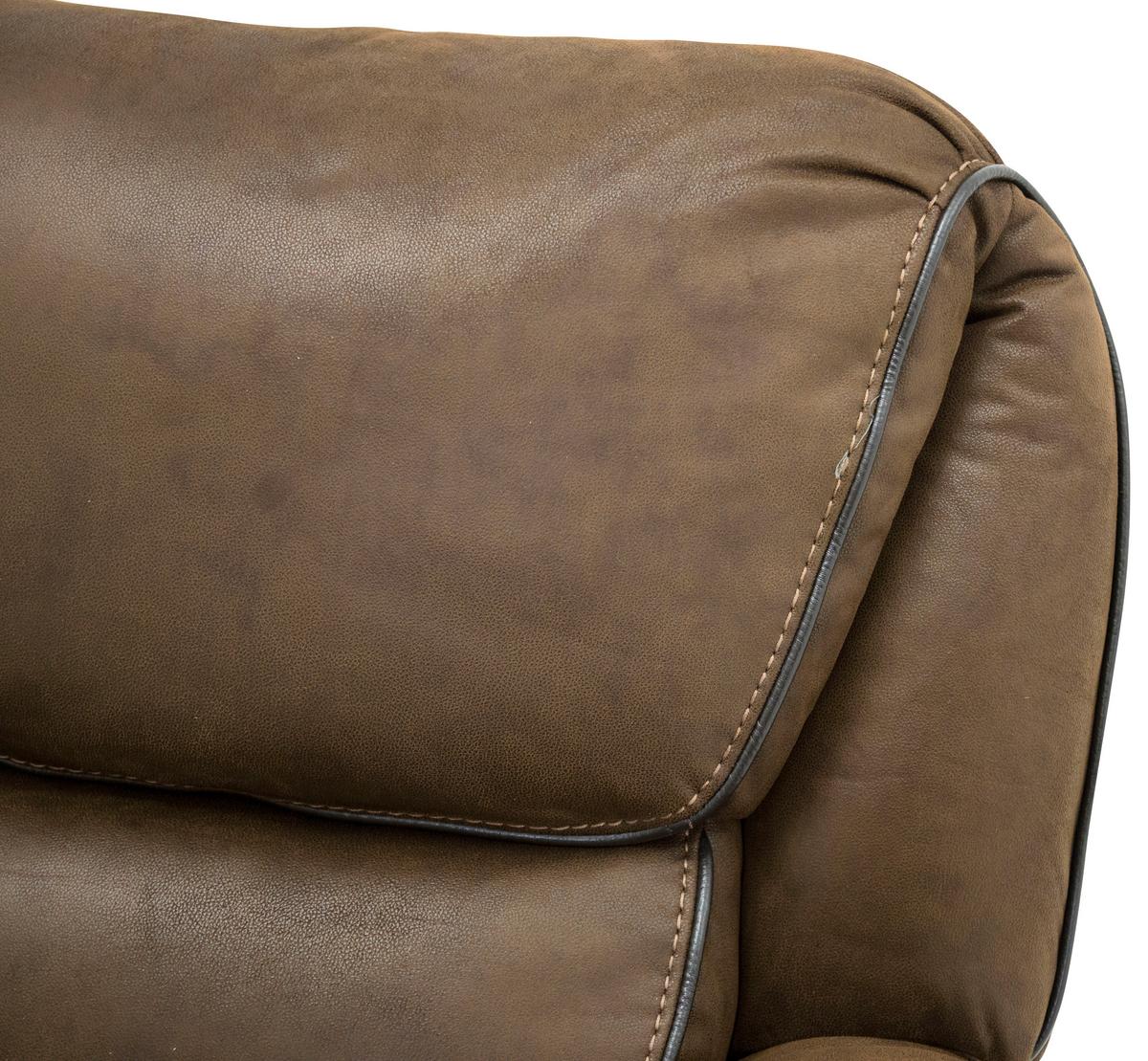 3-sitzer-sofa Saranda - Schwarz/Braun, Design, Kunststoff/Textil (206/96/98cm) - Livetastic