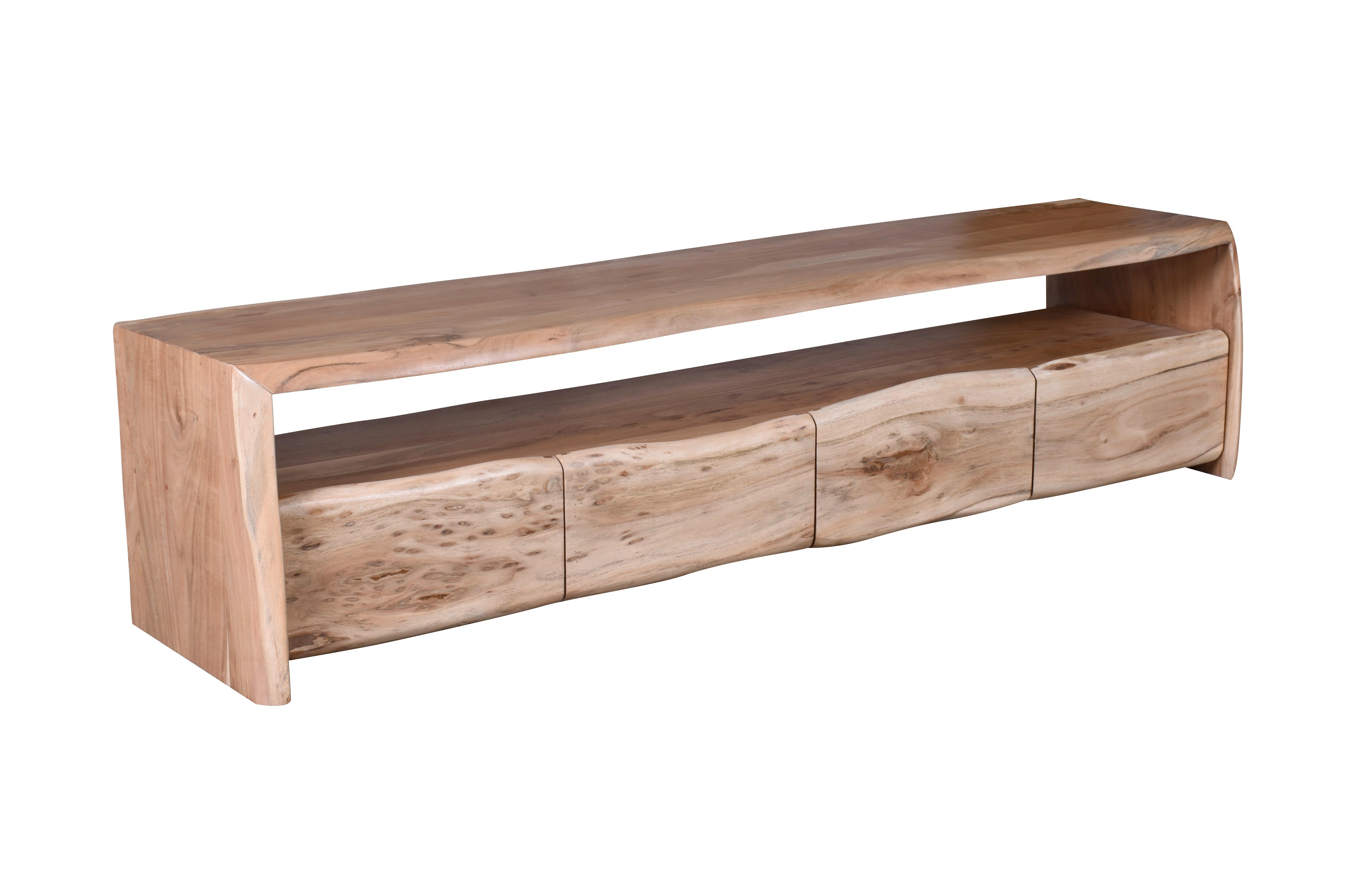 Lowboard Akazie B: 190cm - Naturfarben, Design, Holz (190/45/47cm) - MID.YOU