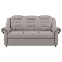 3-Sitzer-Sofa Boston Hellbraun Lederlook - Hellbraun/Schwarz, KONVENTIONELL, Textil (196/102/101cm) - Livetastic