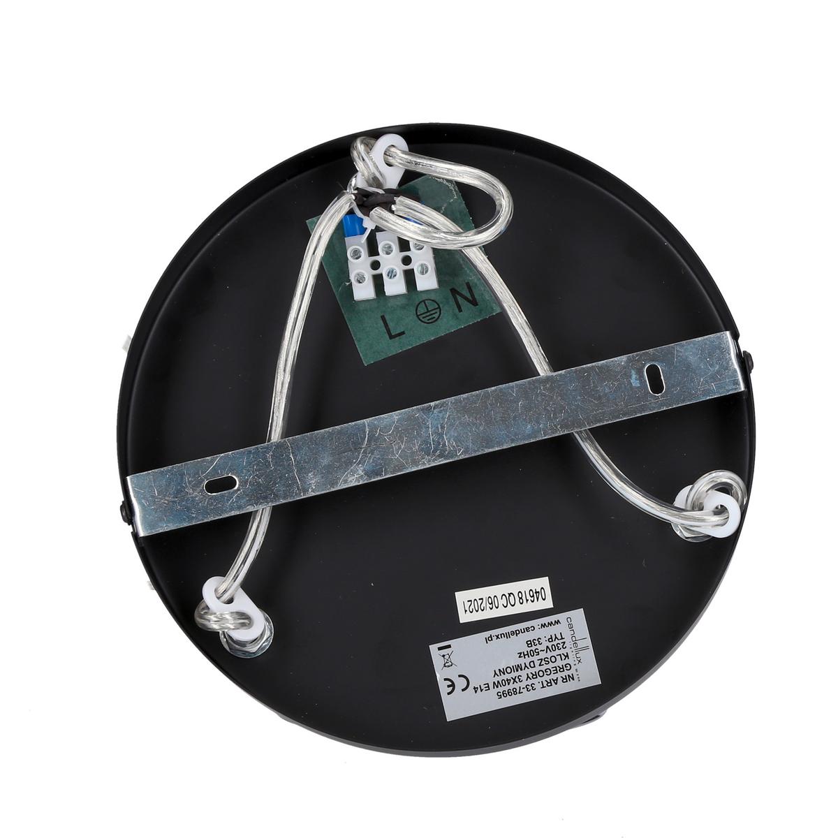 Pendelleuchte 33-36377 Greniko - Transparent/Goldfarben, KONVENTIONELL, Metall (30/30/120cm)