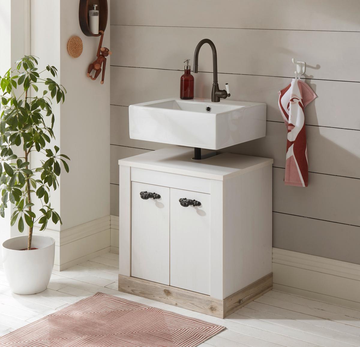 Badezimmer Florenz Pinienfarben B: 60cm - Pinienfarben, Design, Holzwerkstoff (60/200/46cm) - MID.YOU