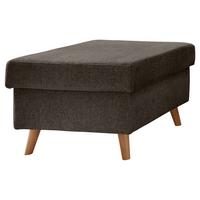 Hocker Valentina Buche Braun Sitz Gepolstert H: 43 cm - Naturfarben/Braun, KONVENTIONELL, Textil (61/43/61cm) - P & B
