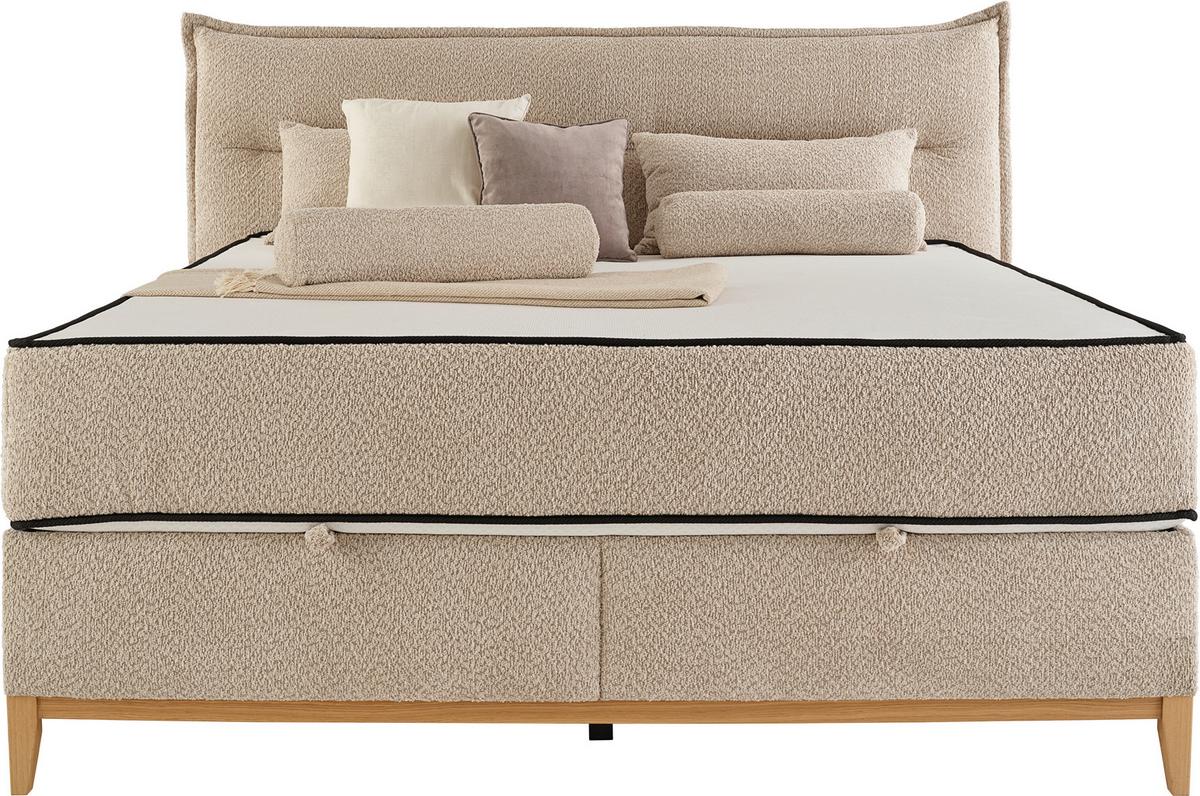 Boxbett Smile inkl. Matratze 160x200 - Creme, KONVENTIONELL, Holz/Holzwerkstoff (160/200cm) - James Wood