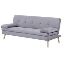Schlafsofa Armano Grau B: 190 Cm - Naturfarben/Grau, Basics, Holz/Textil (190/83/87cm) - P & B