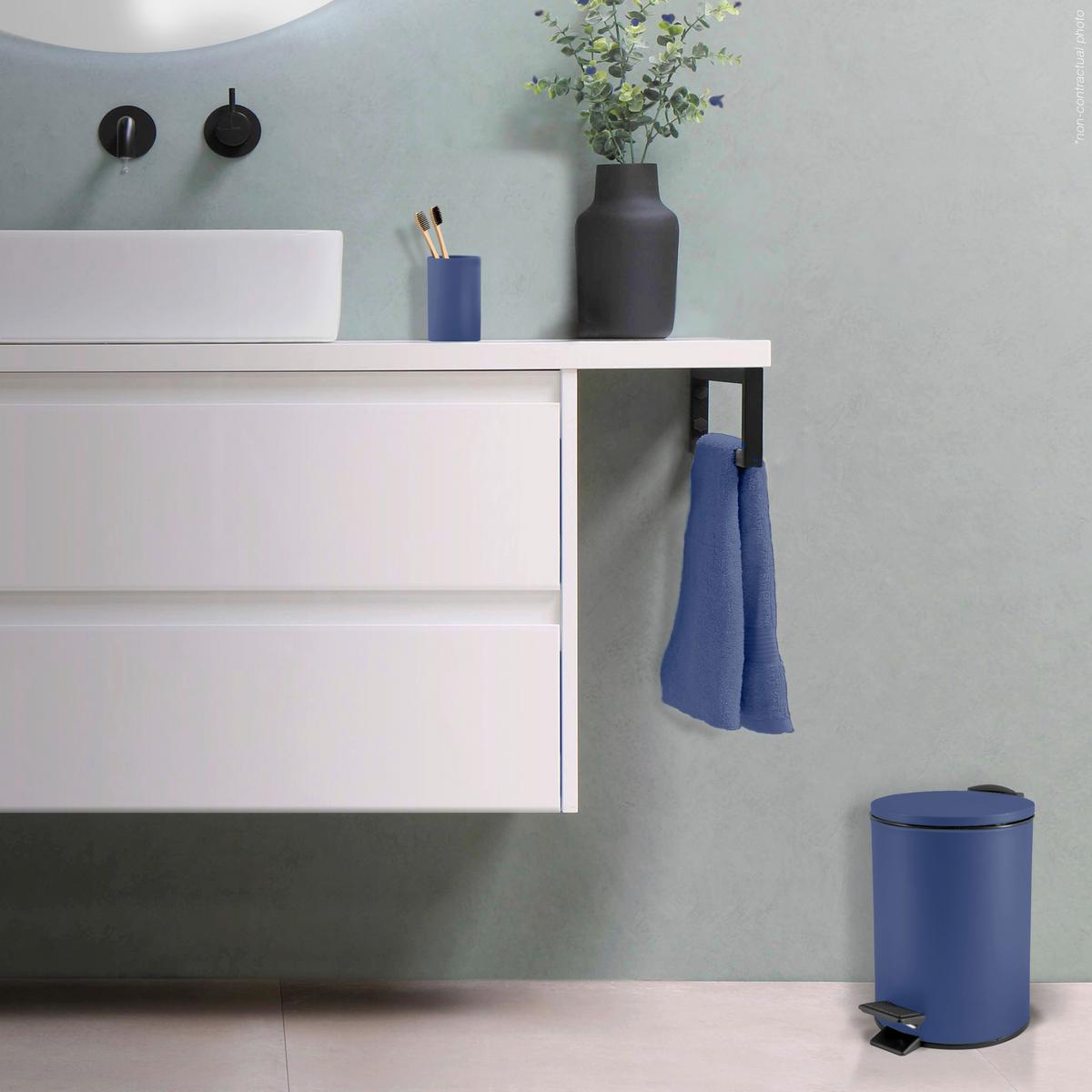 TRETEIMER ADELAR - Blau/Schwarz, Basics, Kunststoff/Metall (16.80/16.80/22,8cm) - Spirella