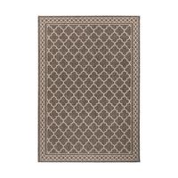 Flachwebteppich Splash 300 Braun/Creme, 80x150 cm - Creme/Braun, KONVENTIONELL, Textil (80/150cm)