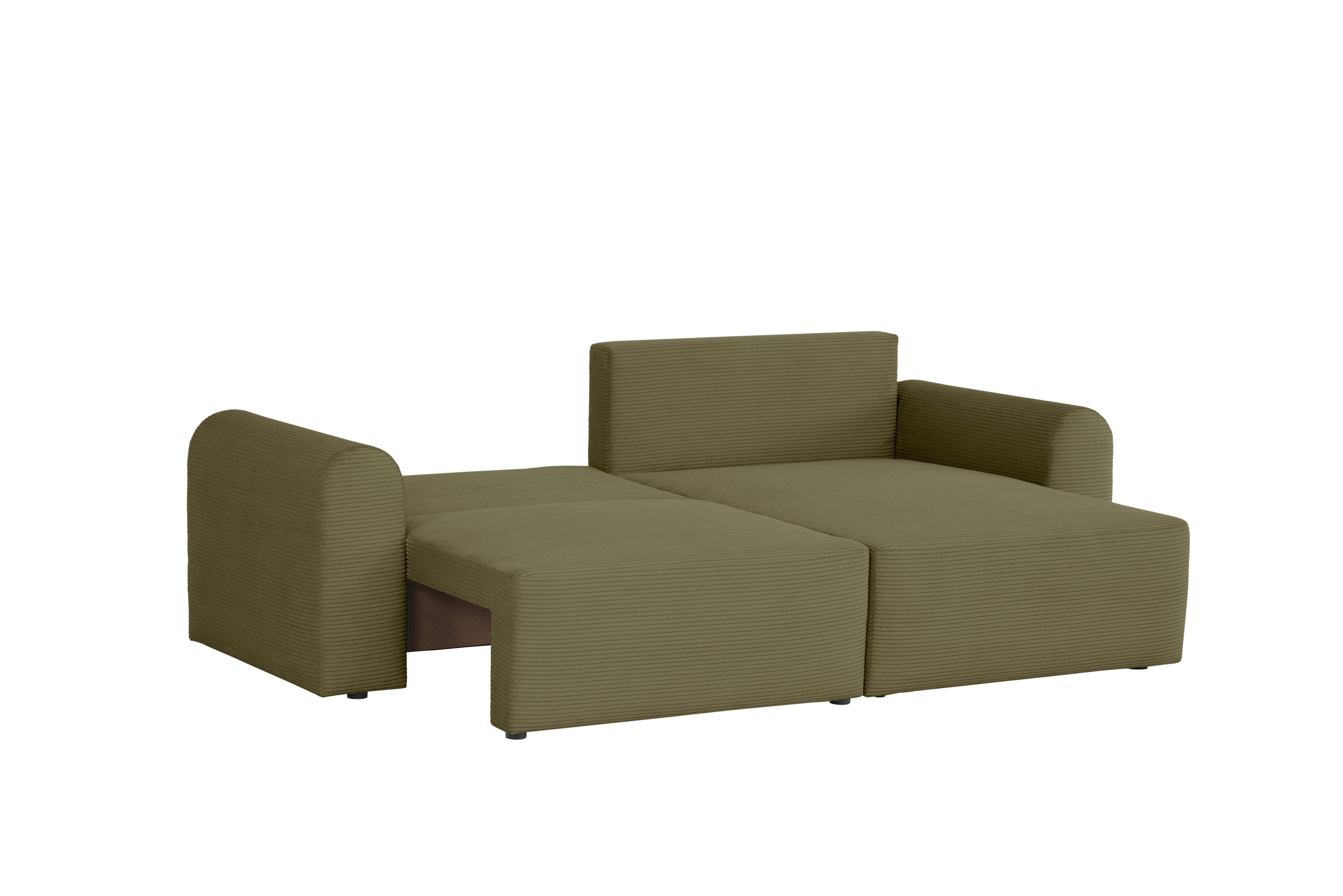 Ecksofa Joni Olivgrün S: 250 cm - Olivgrün, Design, Textil (250/151cm) - MID.YOU