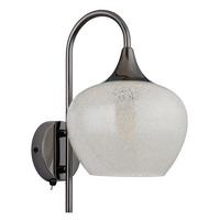 Wandleuchte 15548wk - Klar/Schwarz, KONVENTIONELL, Metall (18/32cm) - Globo