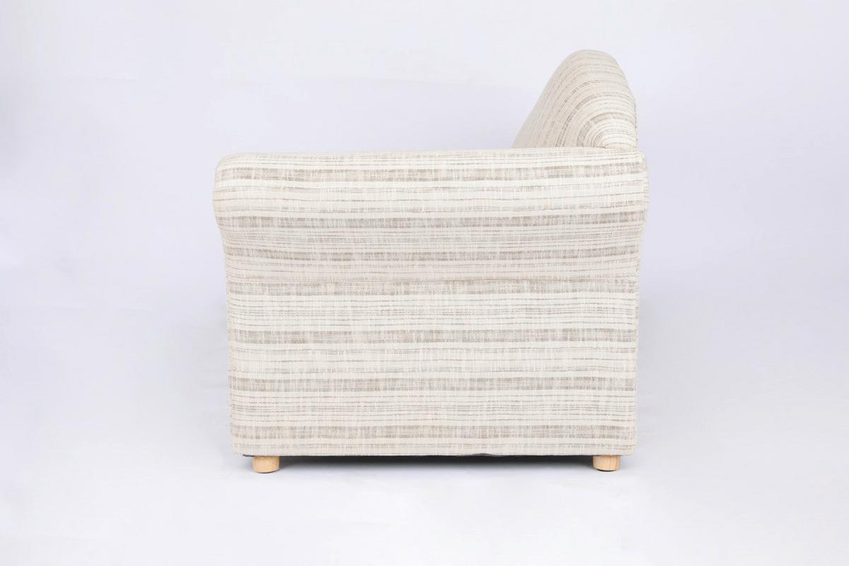 3-Sitzer Loretta, Armlehne rechts, grau, ca.193x83x85 - Greige, Basics, Holz/Textil (193/83/85cm)