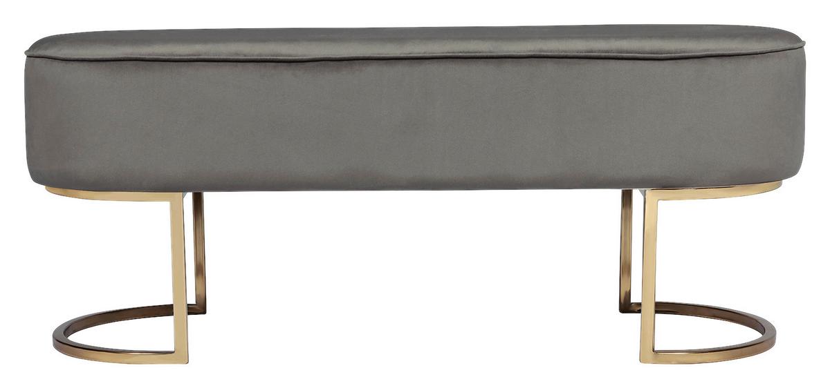 LAVICA PERA GRAU / GOLD - sivá/zlatá, Design, kov/drevo (105/41/40cm) - MID.YOU