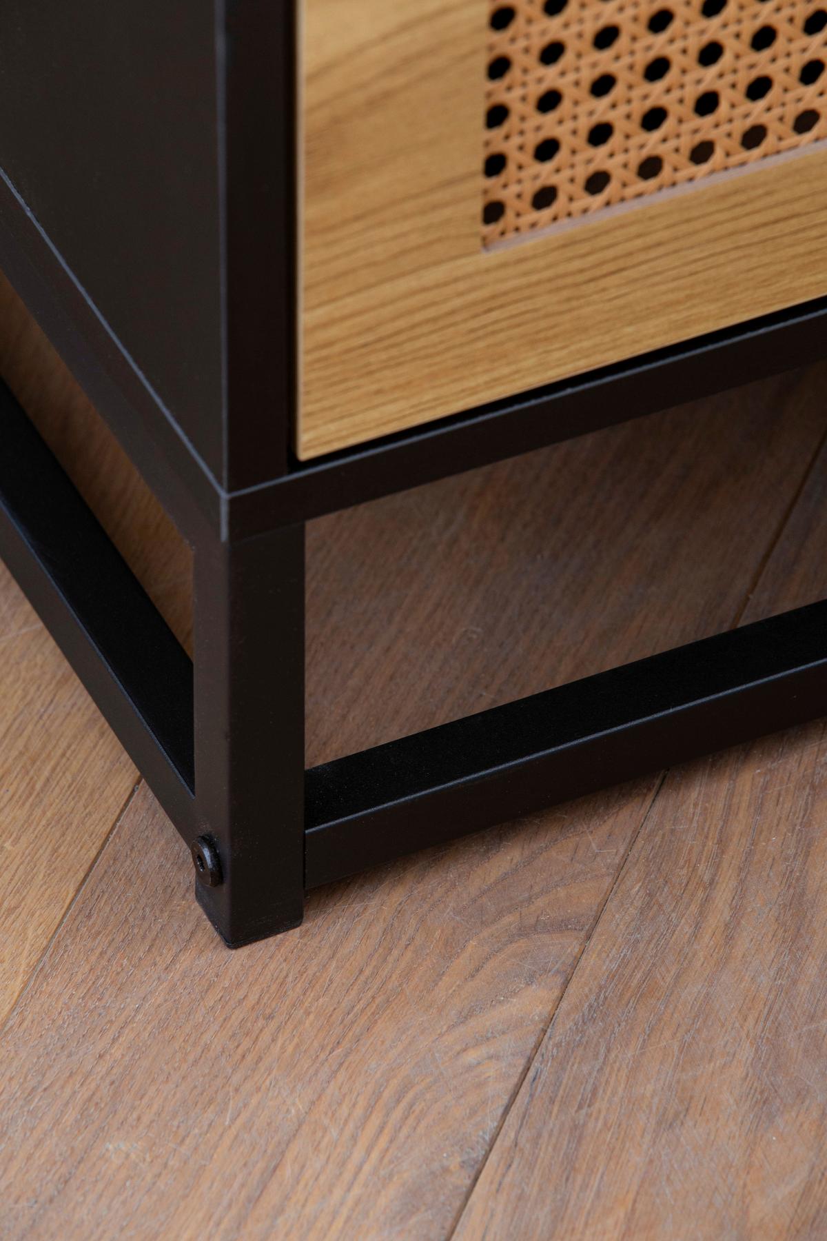 Nachtkästchen Wl6.829 - Schwarz/Braun, KONVENTIONELL, Holzwerkstoff (45/56/45cm) - Livetastic