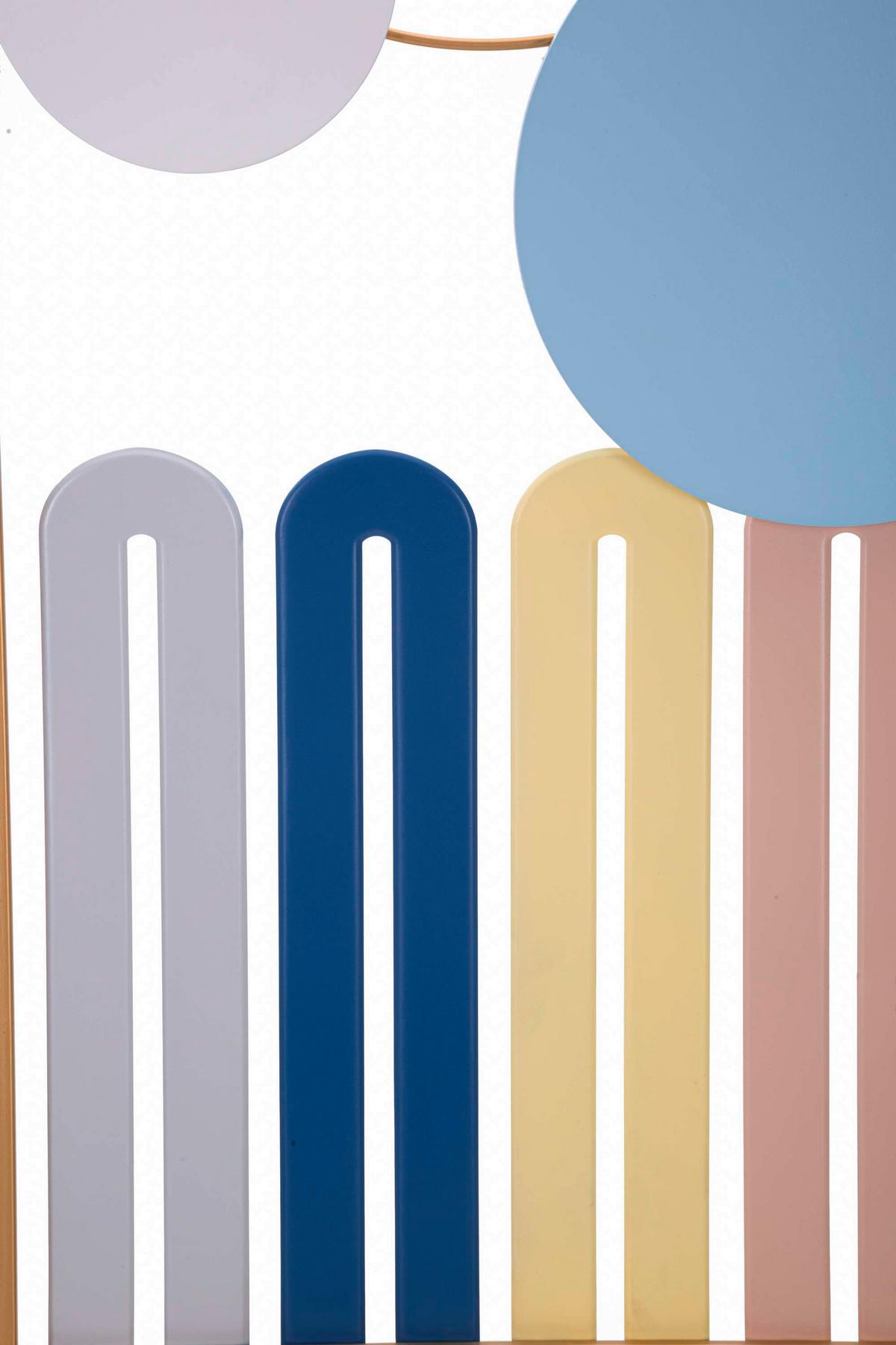 Wanddeko Colorful A Multicolor  B: 84 Cm - Multicolor, Basics, Metall (84/37/2cm)