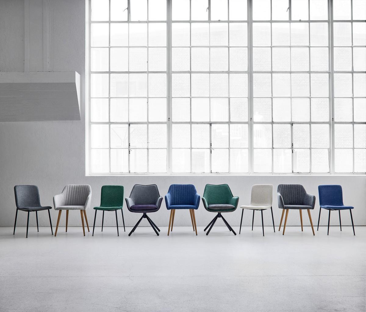 Jídelní židle NELE šedá - šedá/černá, Moderní, kov/dřevo (43/83/56cm) - P & B