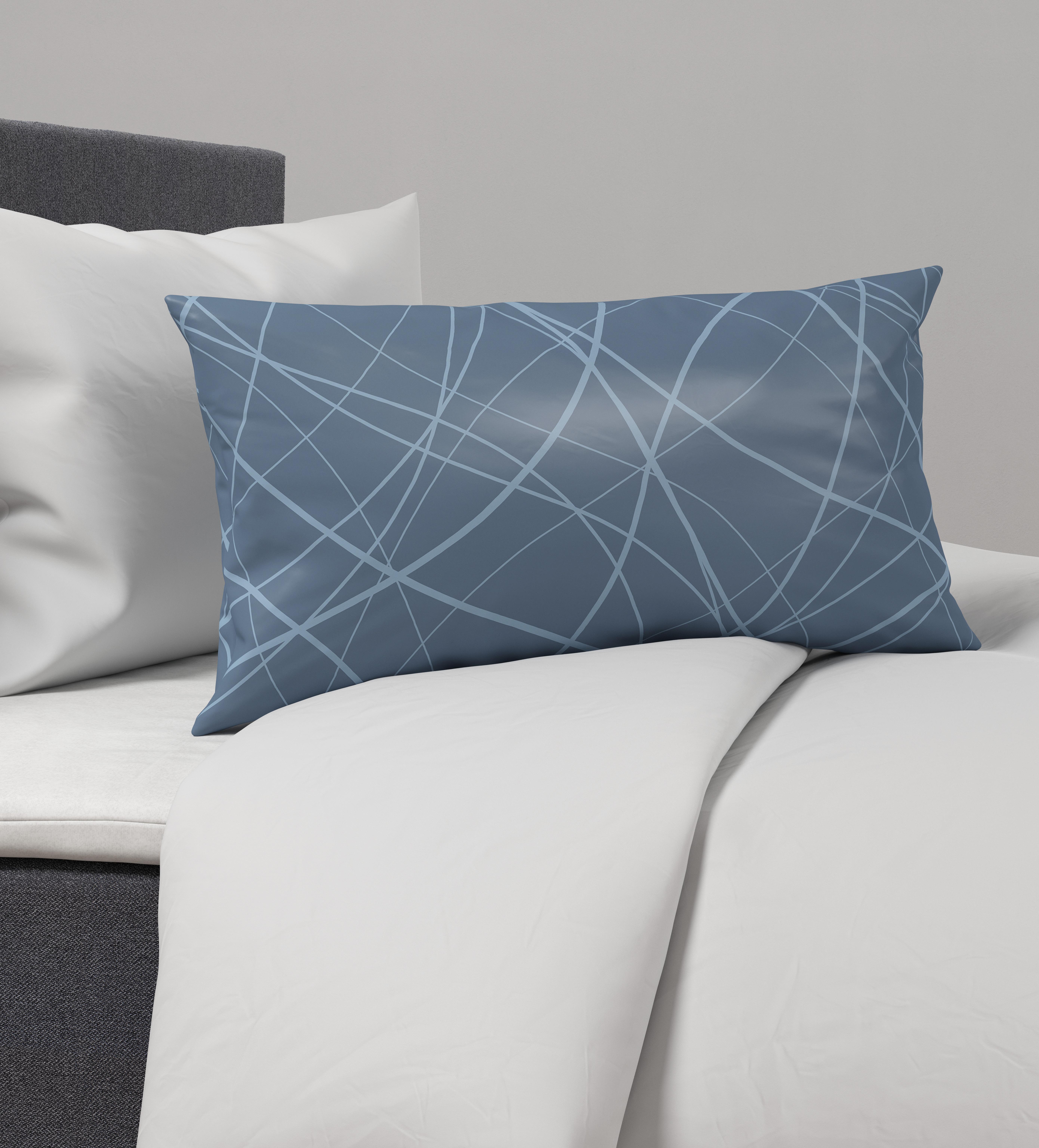 Poťah Na Vankúš Alex Design, 40/80cm - modrá, Moderný, textil (40/80cm) - Premium Living