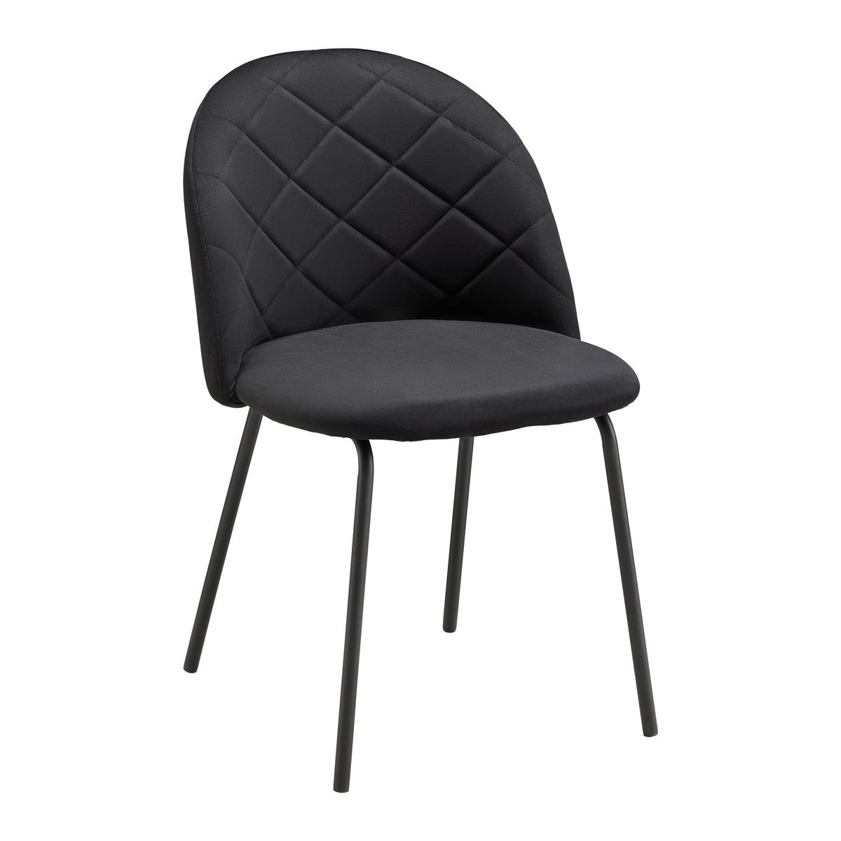 Židle "Selina", černá - černá, Moderní, kov/dřevo (48,5/78/54cm) - Bessagi Home