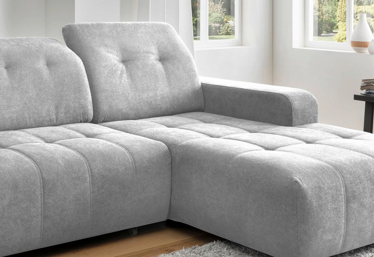 Ecksofa Vicari Grau S: 185x292 Cm - Schwarz/Grau, MODERN, Textil (185/292cm) - Livetastic