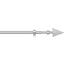 Rundstangengarnitur Tina - Silberfarben, KONVENTIONELL, Metall (130cm) - Ombra Rundstangengarnitur Tina - Silberfarben, KONVENTIONELL, Metall (130cm) - Ombra