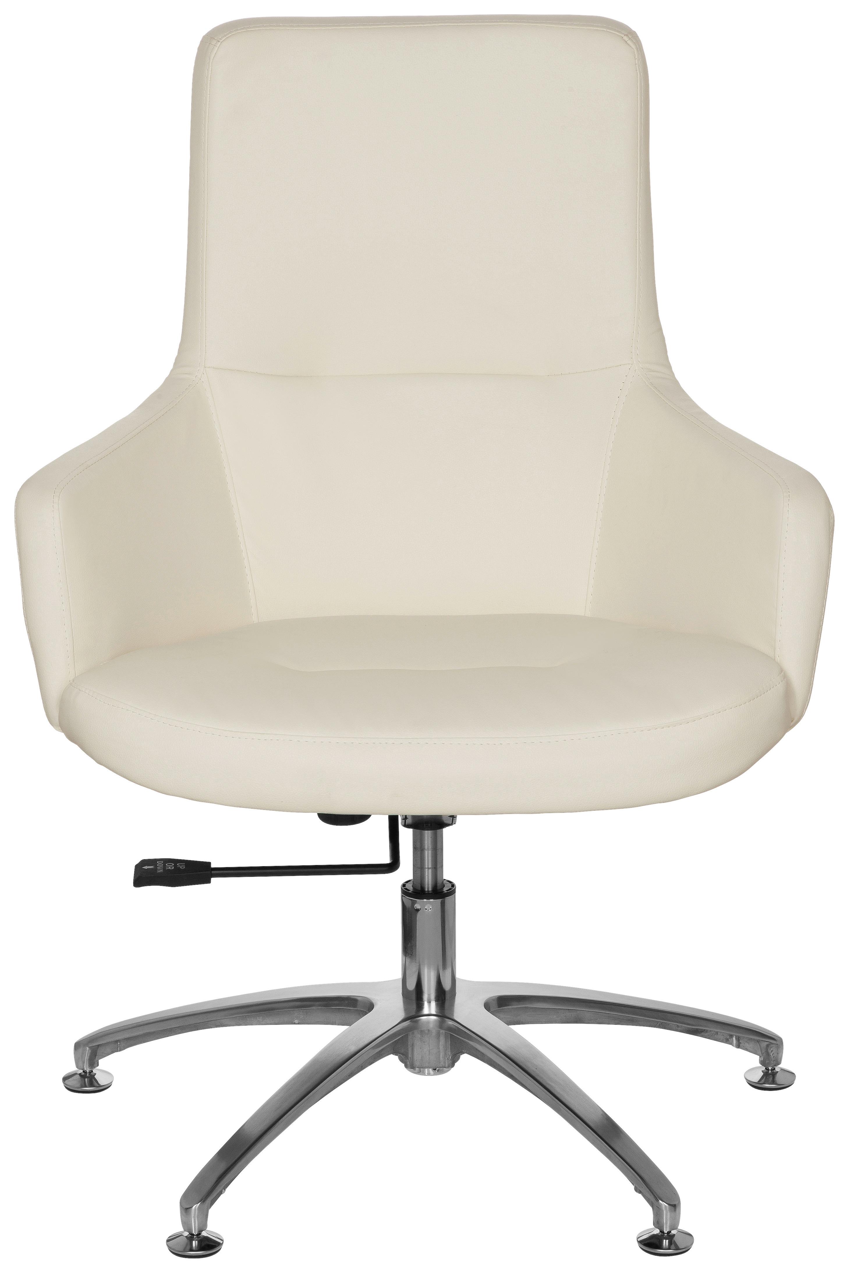 Besucherstuhl Shake 300 Cremefarben - Chromfarben/Creme, MODERN, Textil/Metall (60/108/48cm) - MID.YOU