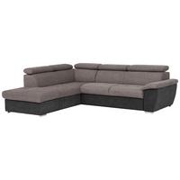 Ecksofa Mit Bettkasten Antero Kopfteile Verstellbar - Chromfarben/Schwarz, Design, Textil (216/262cm) - Livetastic