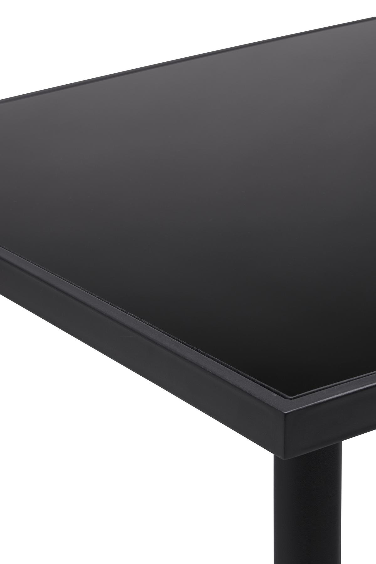 Gartentisch Nadine Metall/Glas L 148 cm - Anthrazit/Schwarz, MODERN, Glas/Metall (148/72/88cm) - Luca Bessoni