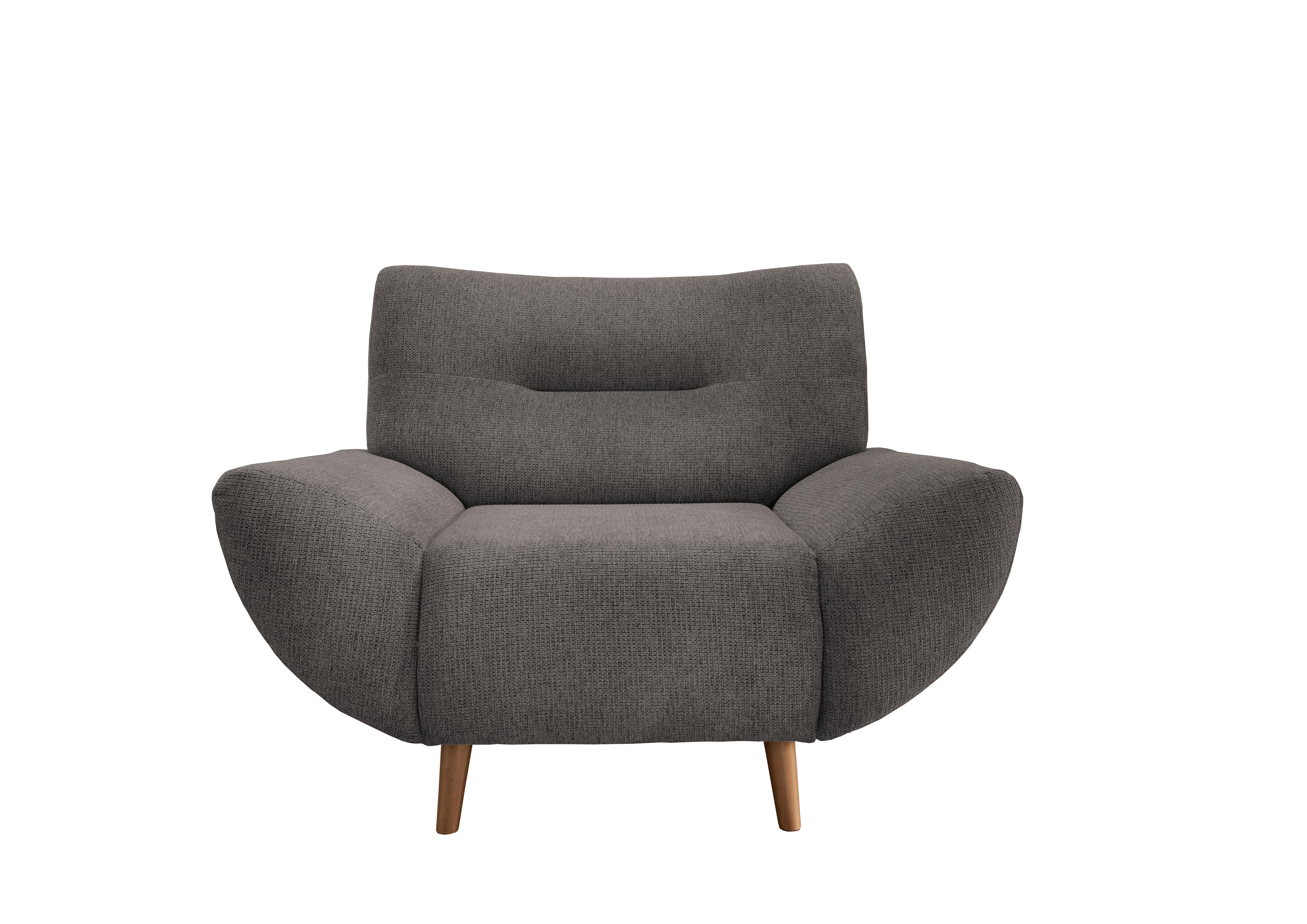 Sessel Drago Graubraun B/H/T: 111/81/90cm - Wildeiche/Graubraun, MODERN, Textil (111/81/90cm) - P & B