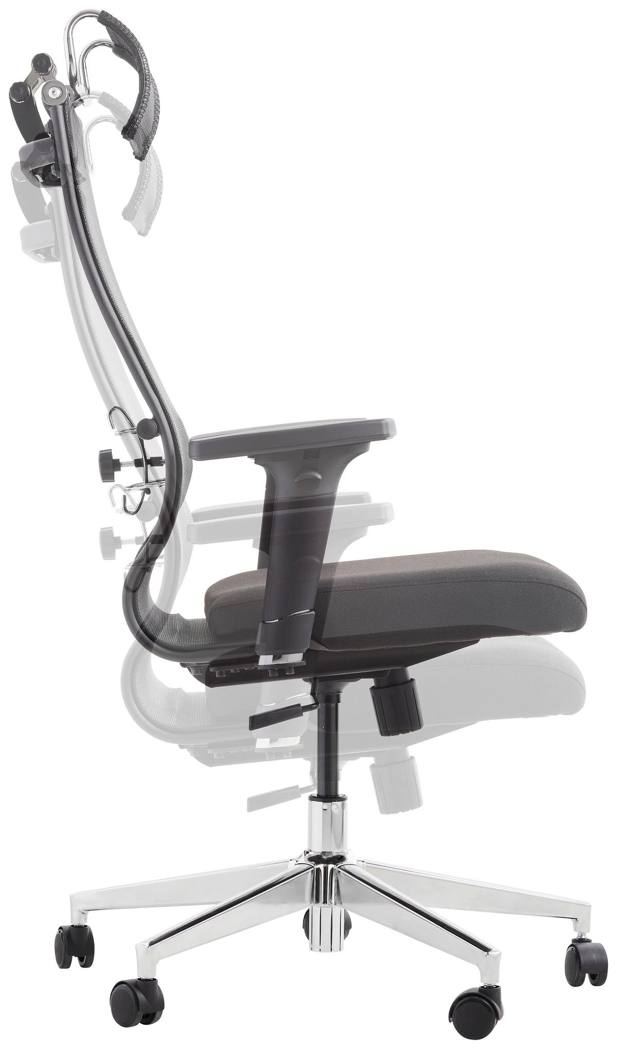 Bürostuhl Model 3 Mit Arm- Stützen Schwarz Bis 120 Kg - Schwarz, KONVENTIONELL, Kunststoff/Textil (68/119-131/70cm) - Livetastic