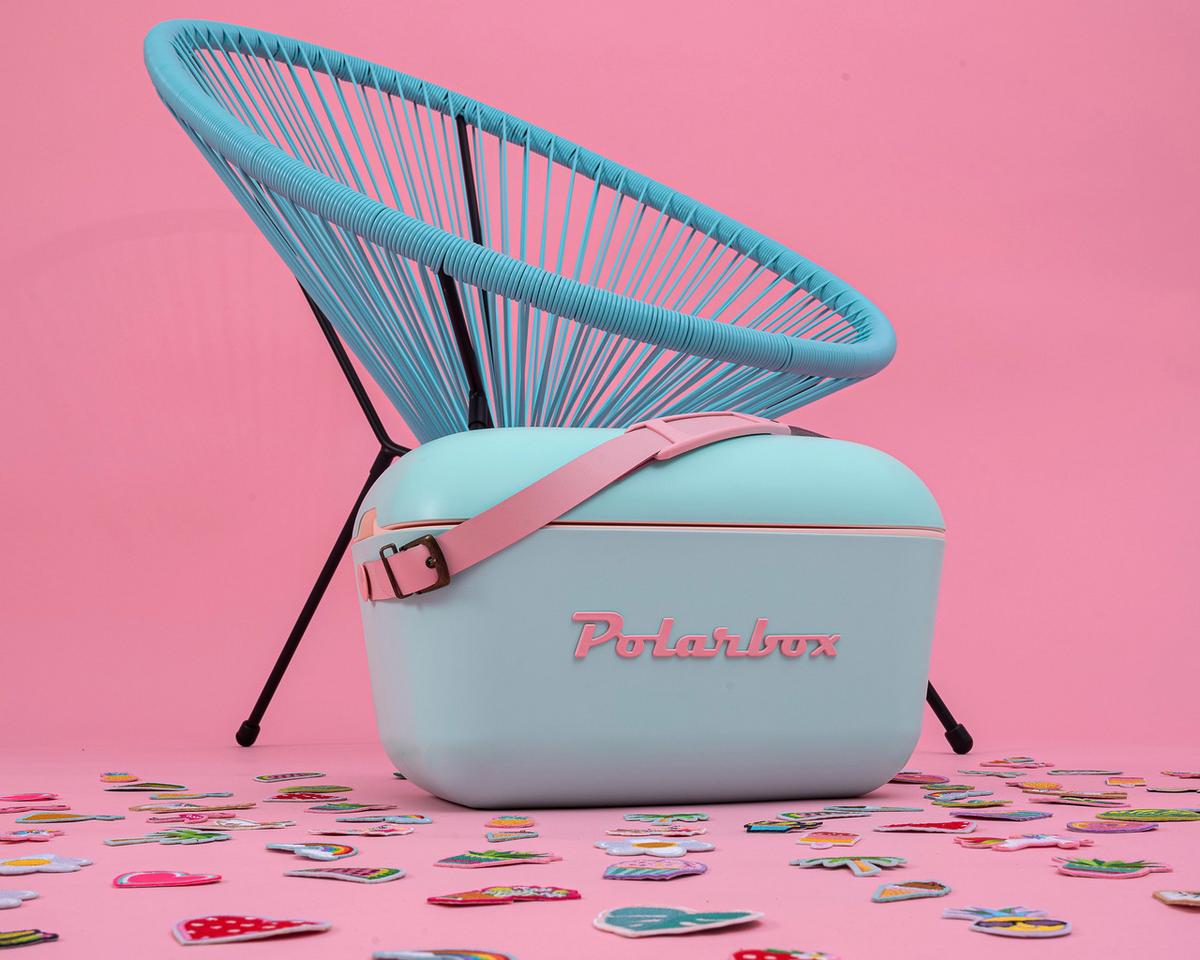 Chladiaca taška objem: 20 L - tyrkysová, Modern, plast (45,1/20,7/30,6cm) - Polarbox