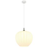 Hängeleuchte 15548h2w - Chromfarben/Weiß, KONVENTIONELL, Glas/Metall (40/120cm) - Globo