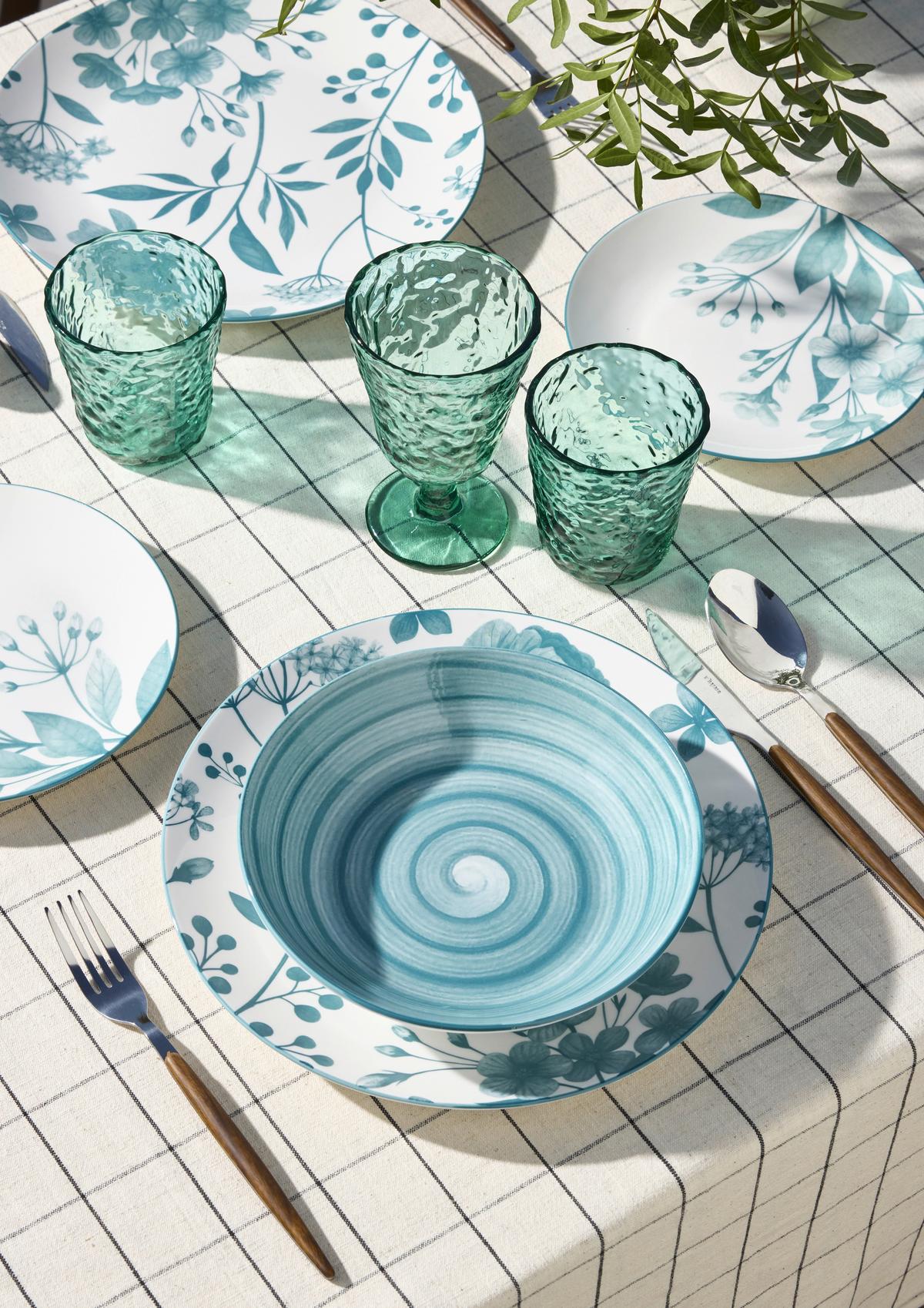 Besteckset Antony 24--Teilig. mit Holzgriff - Edelstahlfarben, Basics, Metall - Tognana