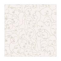 Fototapete Faces - Beige/Weiß, Trend, Papier/Kunststoff (150/280cm)