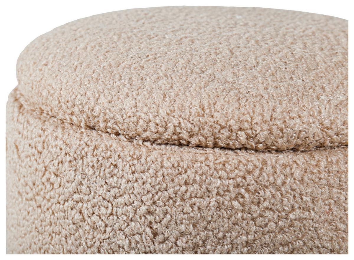 Pouf Limpen - Beige, Design, Textil (32/40/32cm) - Livetastic