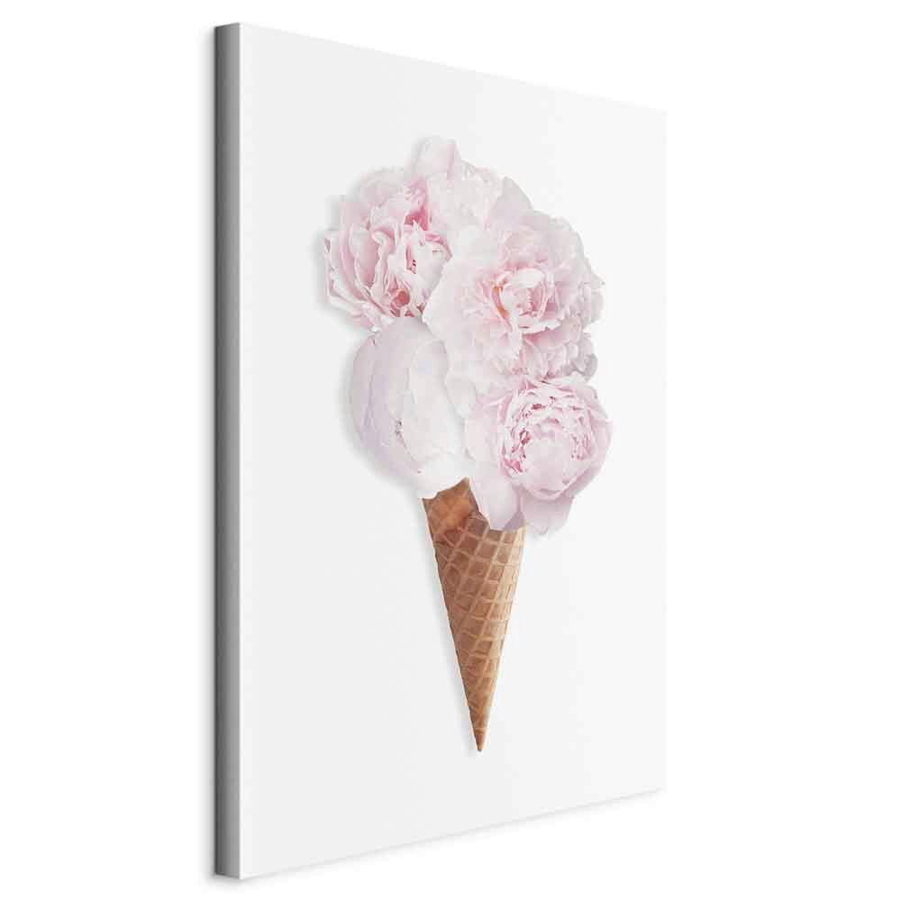 Leinwandbild Flower Flavor Hellrosa Beige B: 40 cm