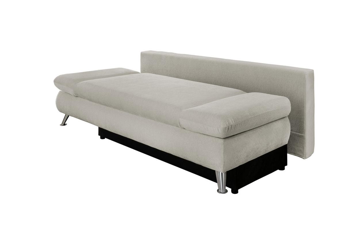 2-Sitzer-Sofa Mit Schlaffunktion Dale B: 208 cm - Chromfarben/Grau, MODERN, Textil (208/86/95cm) - Livetastic