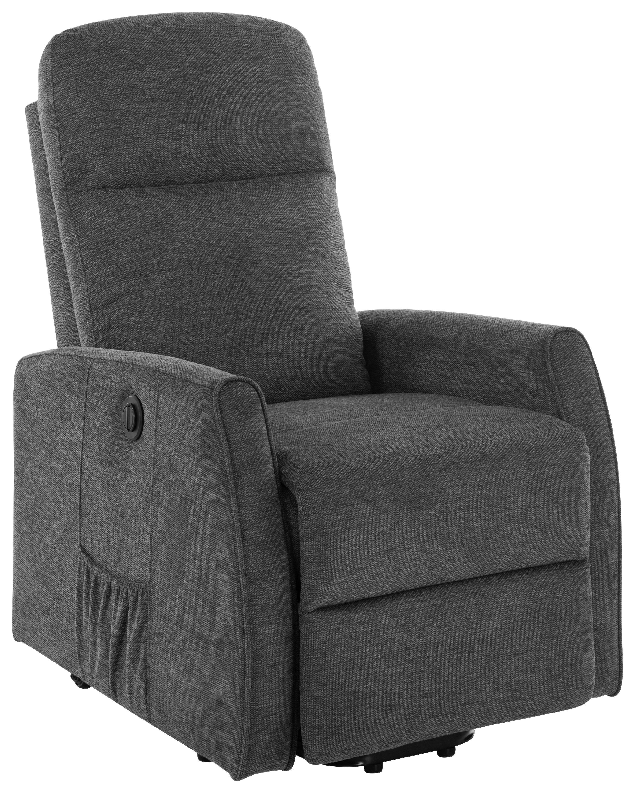 Fernsehsessel Athen Dunkelgrau, B: 67,5 Cm