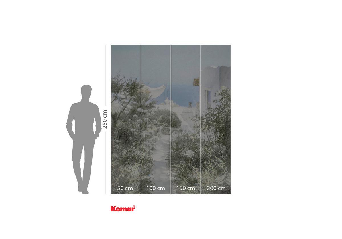 Vliestapete Côte D’azur - Blau/Weiß, Basics (200/250cm) - Komar