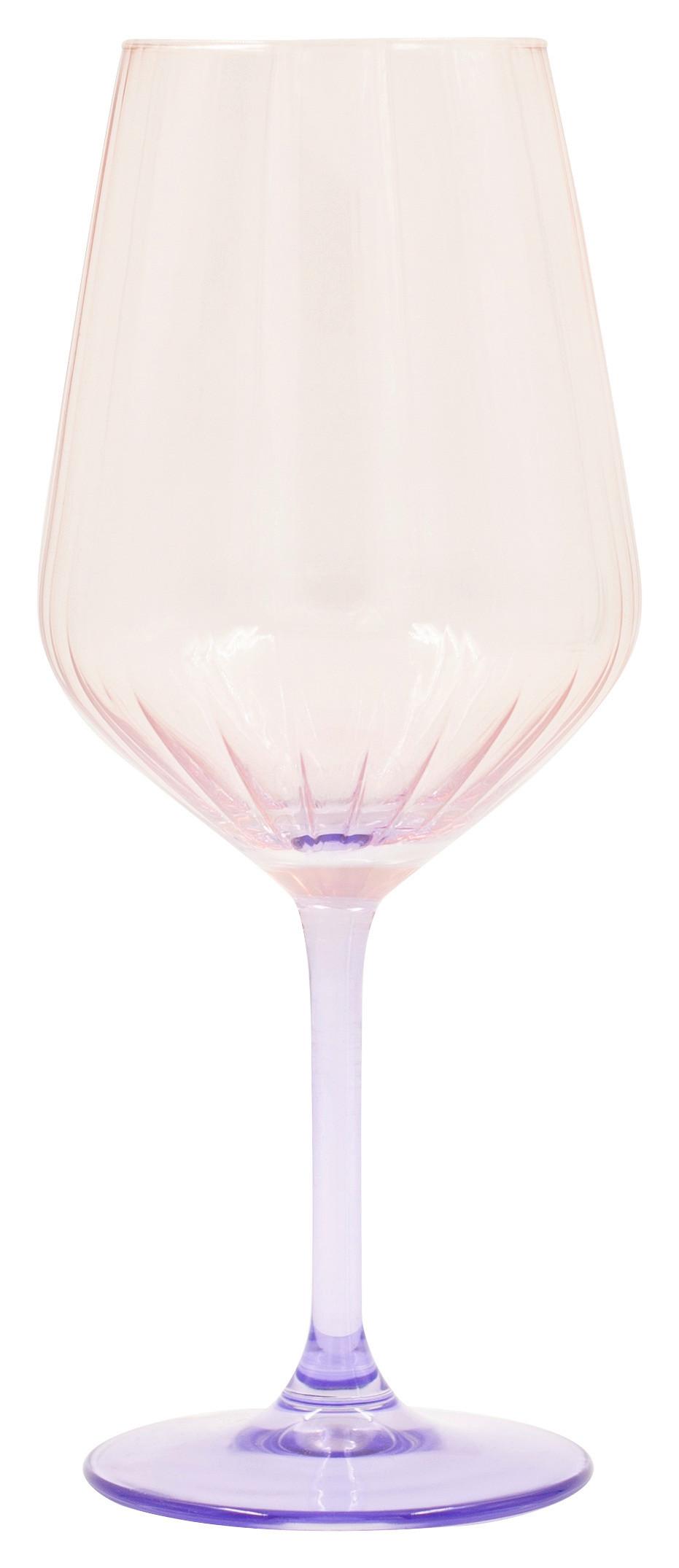 Weinglas Tessa 4er-Set ca. 520 ml, Rosa/Violett - Violett/Rosa, Basics, Glas (520ml) - Luca Bessoni