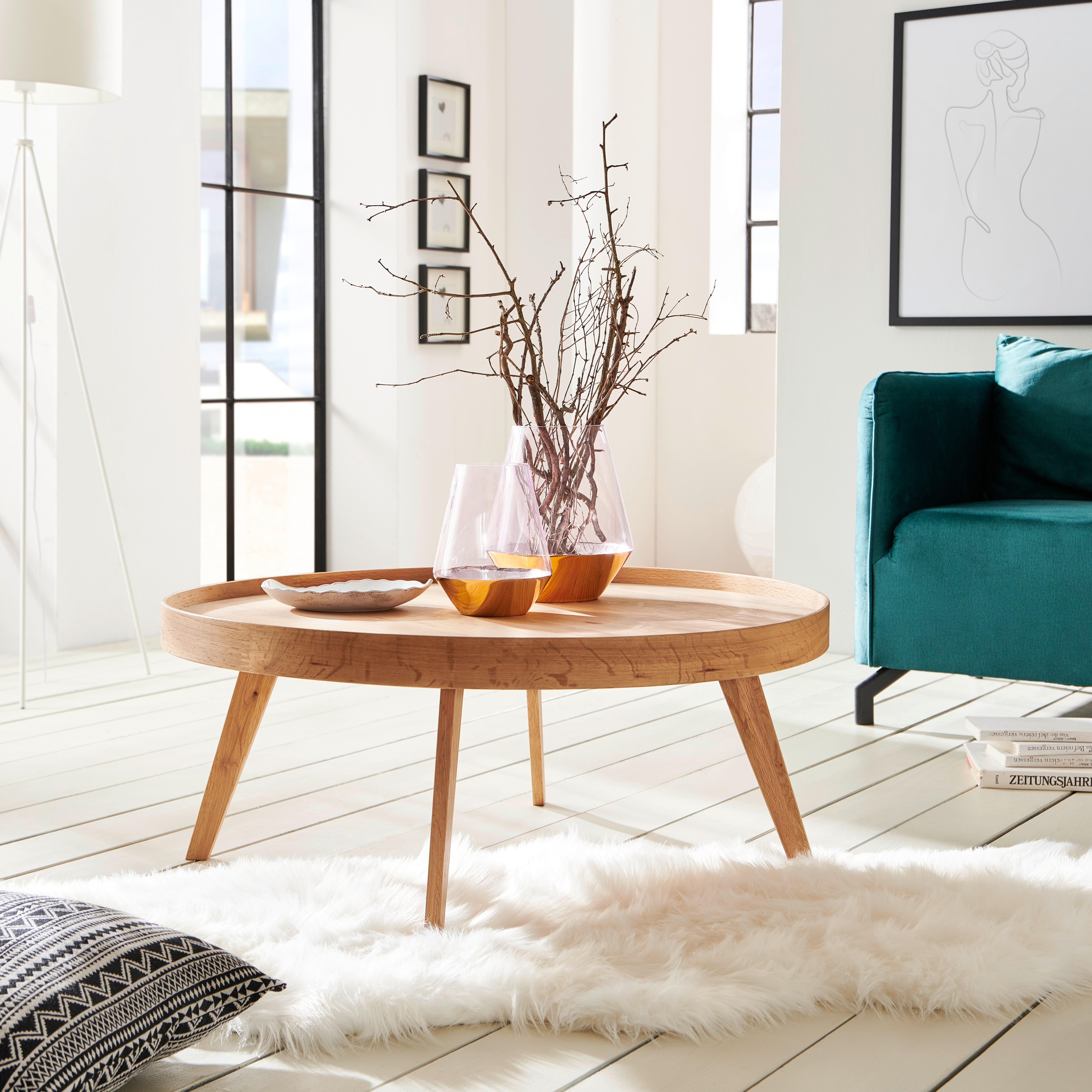 Couchtisch Rund Wood, Naturfarbe