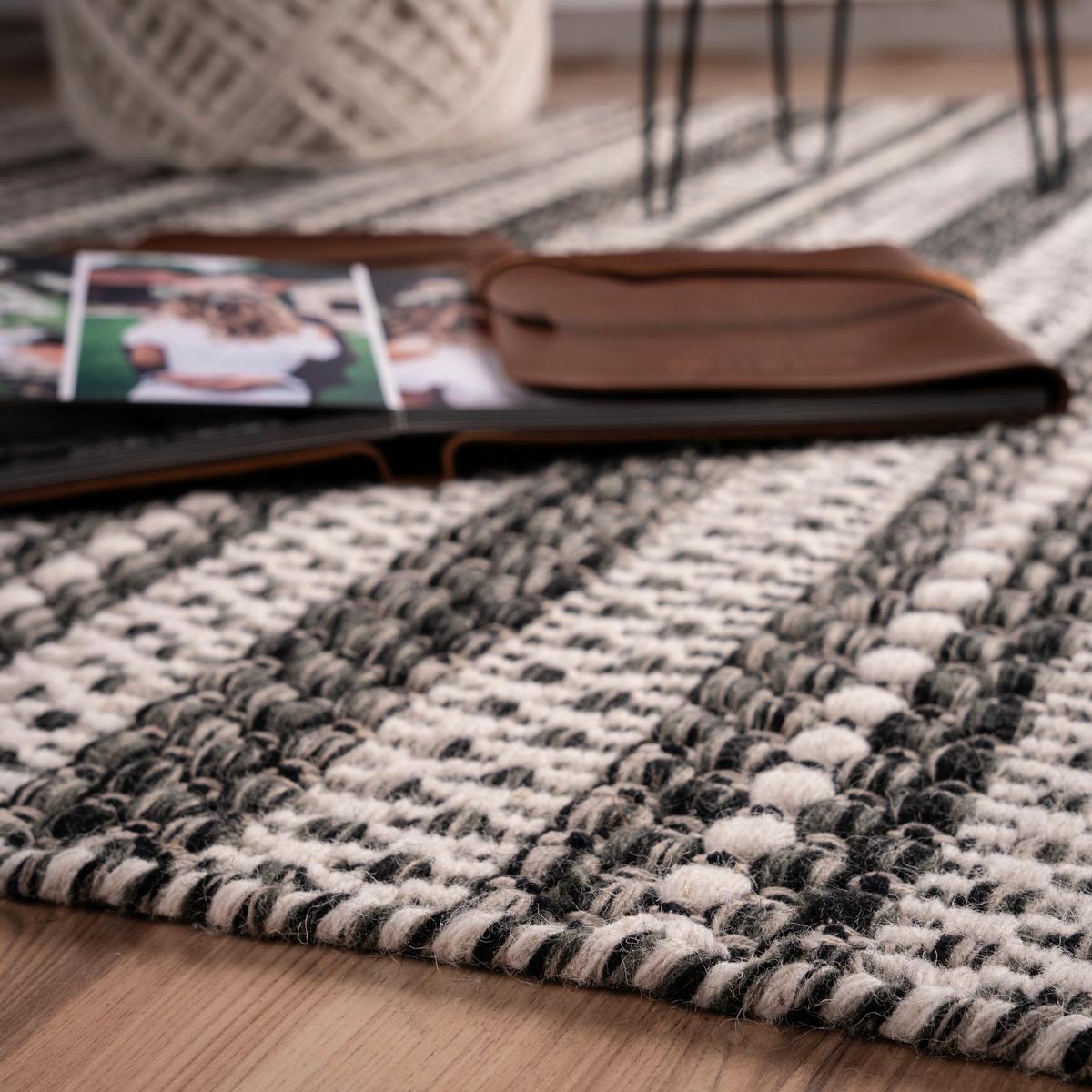 Flachwebeteppich My Jaipur - Dunkelbraun/Beige, KONVENTIONELL, Textil (120/170cm) - Obsession