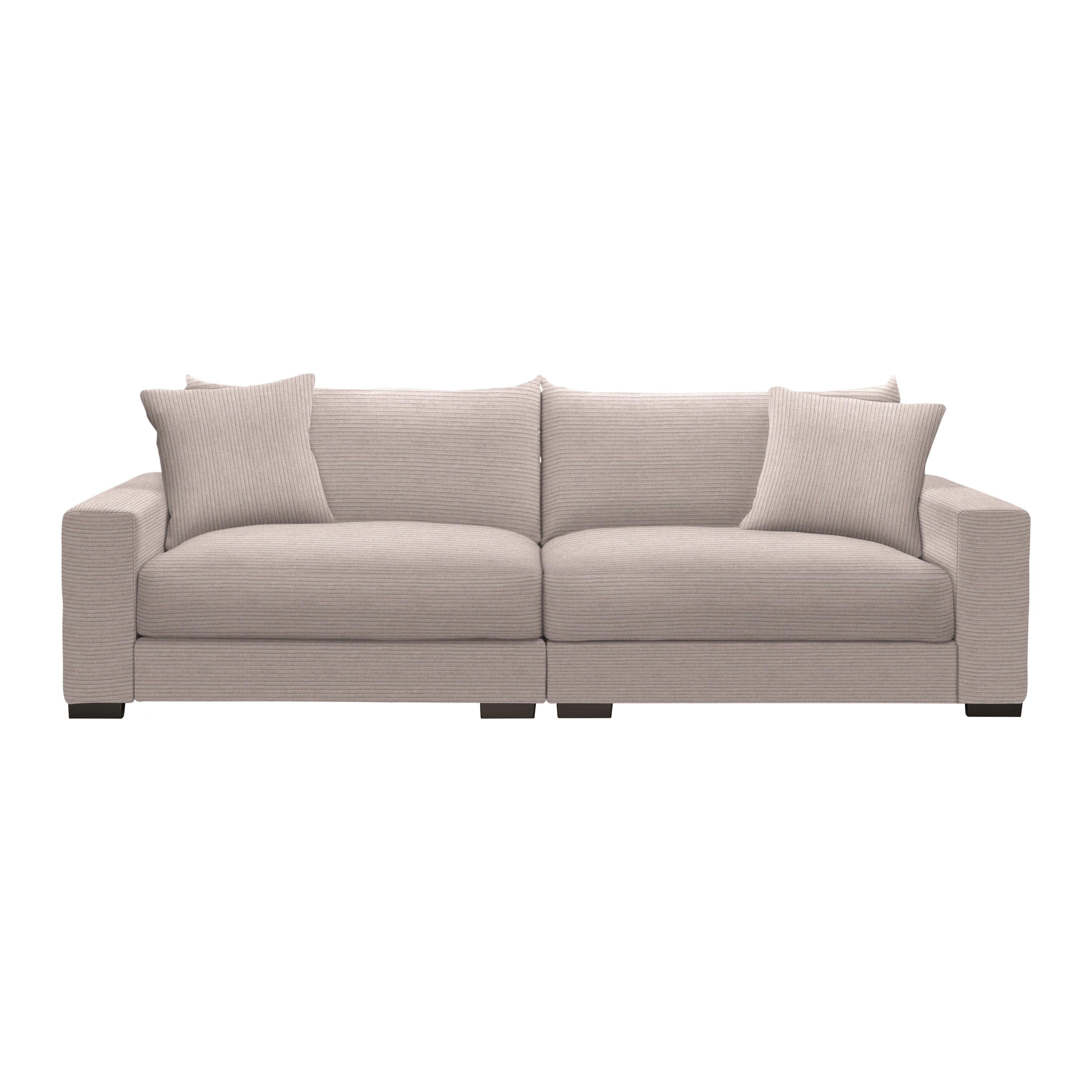 Mega pohovka PEDRO 1200, růžový manšestr - růžová, Moderní, kov/dřevo (261/83/124cm) - Mömax