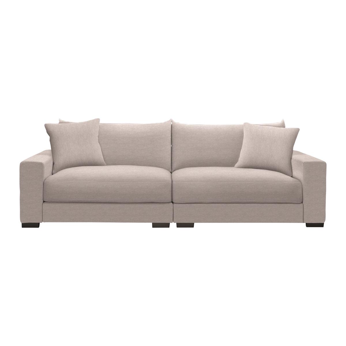 Mega pohovka PEDRO 1200, růžový manšestr - růžová, Moderní, kov/dřevo (261/83/124cm) - Mömax