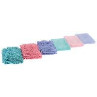 Bodentuch Clean Synthetikfaser Blau/Grün/Rosa 1 Stk. - Blau/Rosa, KONVENTIONELL, Textil (44/13cm) - Homezone