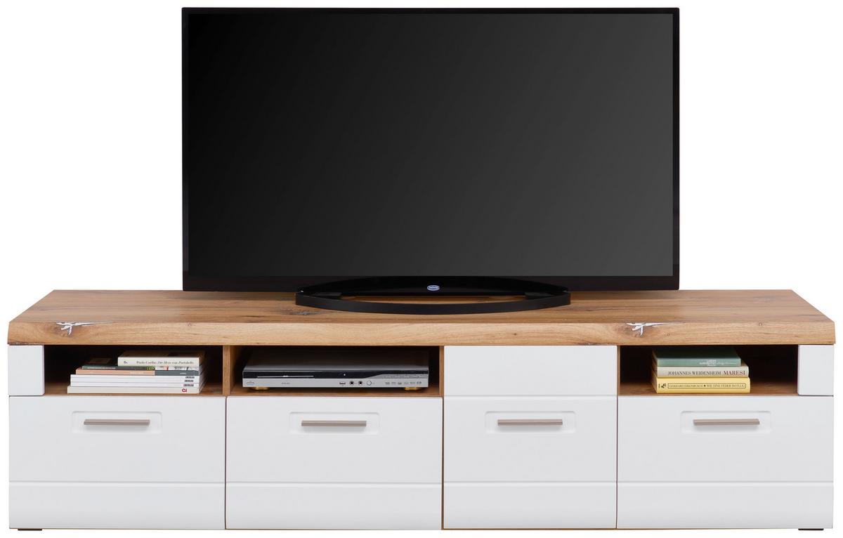 Tv-elem Auris - fehér, Modern, faalapú anyag (190/49,5/49,6cm) - Luca Bessoni