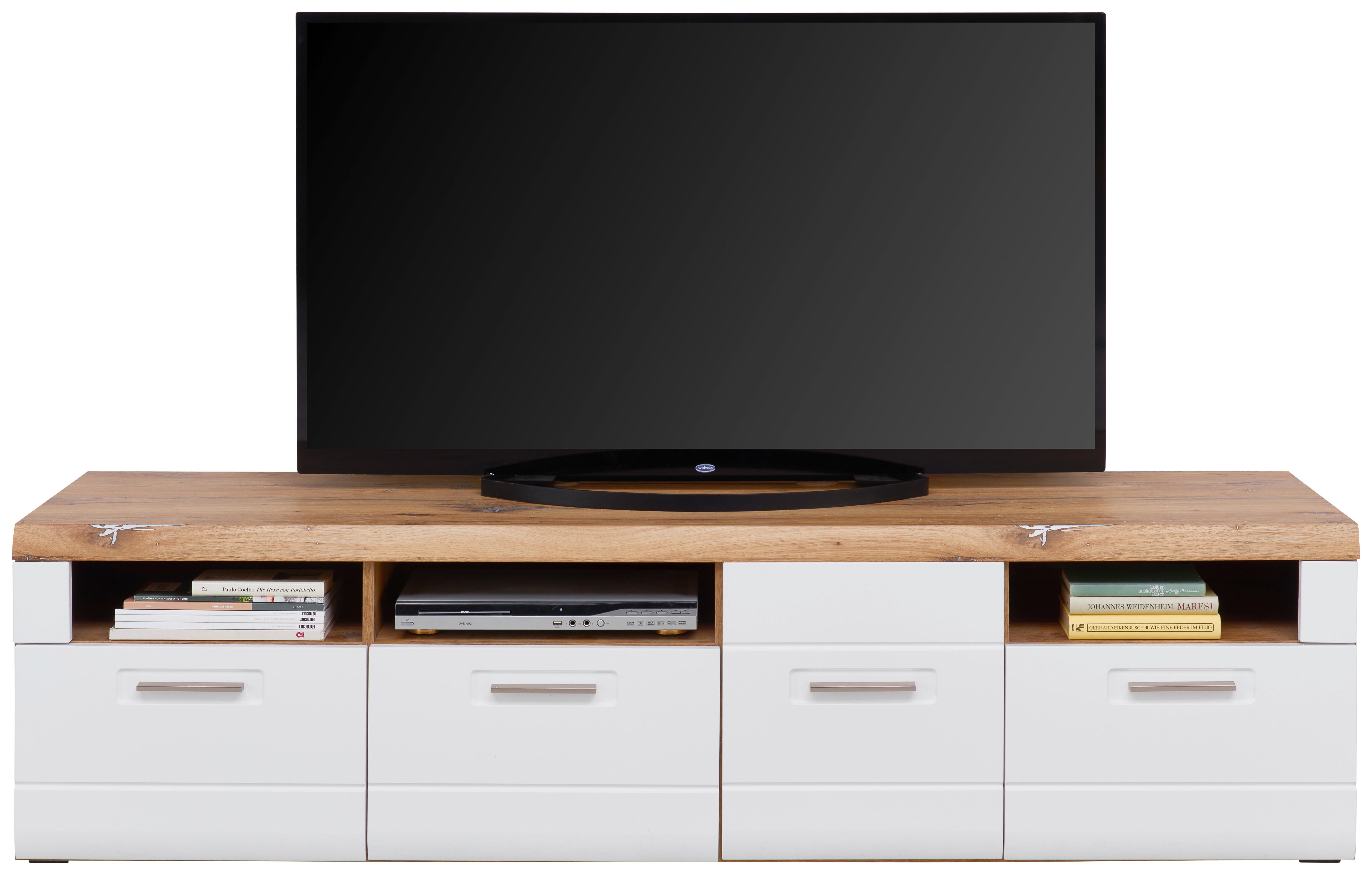 Tv-lowbaord Auris B: 190 Cm Eiche Dekor / Weiß