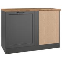 Eckunterschrank Meran B: 120 Cm Grau/eiche Dekor - Eiche Wotan/Grau, LIFESTYLE, Holzwerkstoff (120/86/60cm) - Held