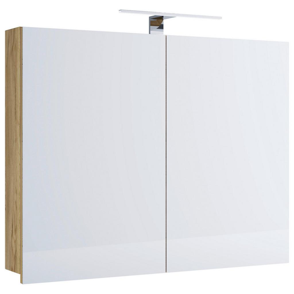 Spiegelschrank Badinos Honigeiche B: 80 cm